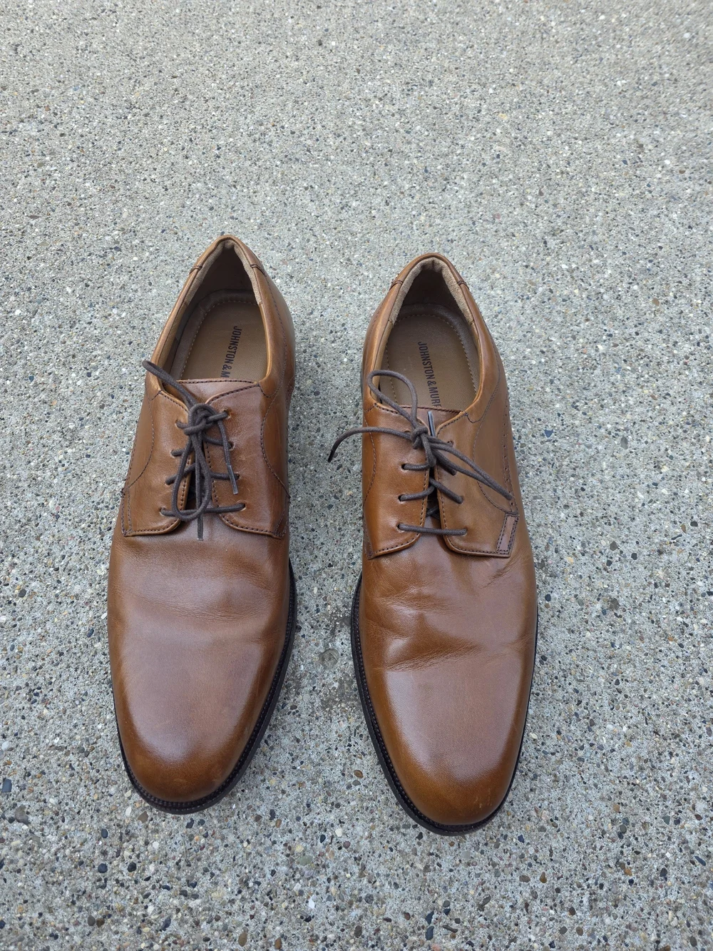 Johnson & Murphy  Brown Leather Dress Oxfords Men Size 13